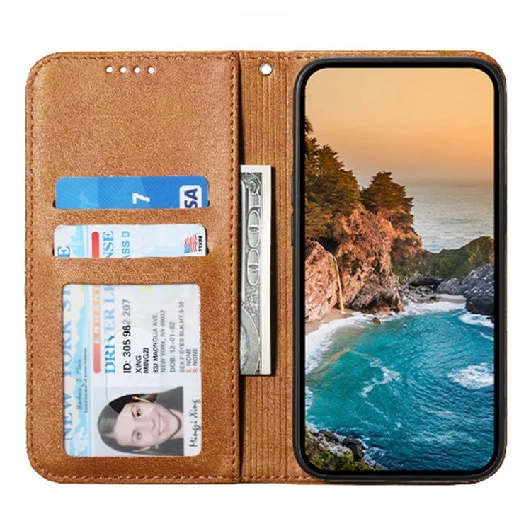For Samsung Galaxy A25 5G (Global) (161.0 x 76.5 x 8.3mm) Case Calf Texture Imprinted Rhombus Pattern Phone Cover