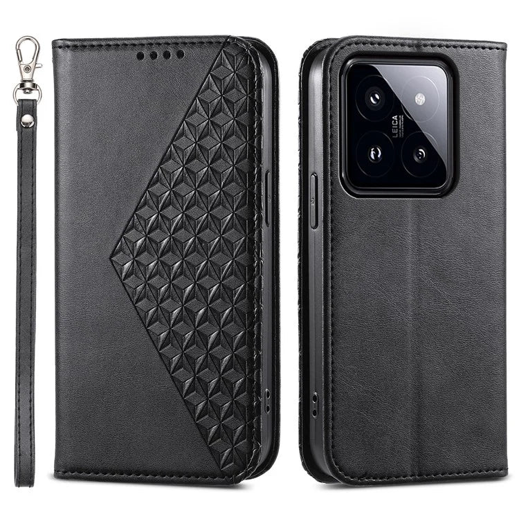 For Xiaomi 14 Pro Case PU Leather Magnetic Auto Closing Wallet Phone Cover