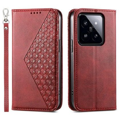 For Xiaomi 14 Pro Case PU Leather Magnetic Auto Closing Wallet Phone Cover