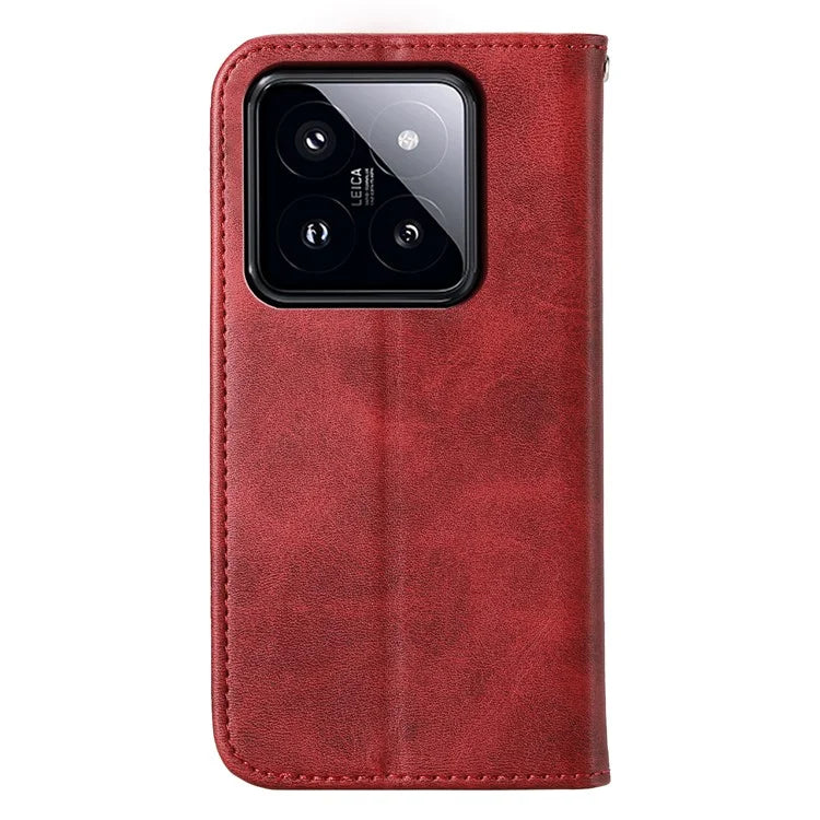 For Xiaomi 14 Pro Case PU Leather Magnetic Auto Closing Wallet Phone Cover