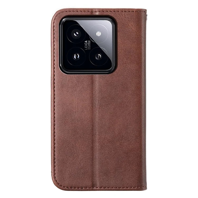 For Xiaomi 14 Pro Case PU Leather Magnetic Auto Closing Wallet Phone Cover