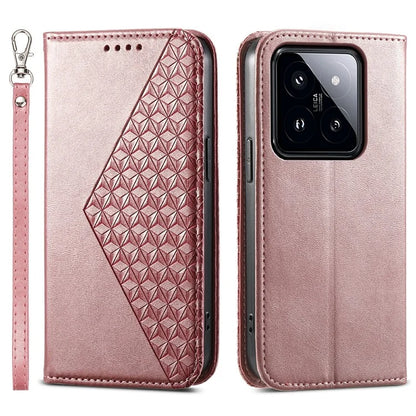For Xiaomi 14 Pro Case PU Leather Magnetic Auto Closing Wallet Phone Cover
