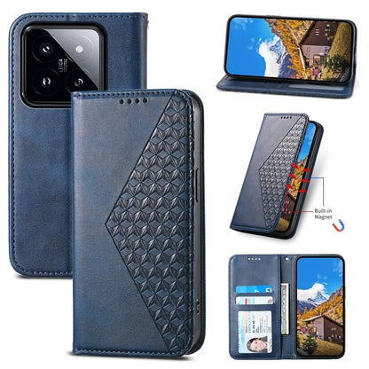 For Xiaomi 14 Pro Case PU Leather Magnetic Auto Closing Wallet Phone Cover