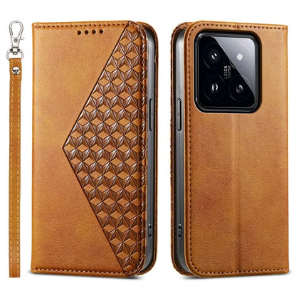 For Xiaomi 14 Pro Case PU Leather Magnetic Auto Closing Wallet Phone Cover