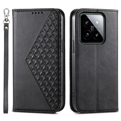 For Xiaomi 14 Phone Case Scratch-proof PU Leather Imprinted Wallet Cover