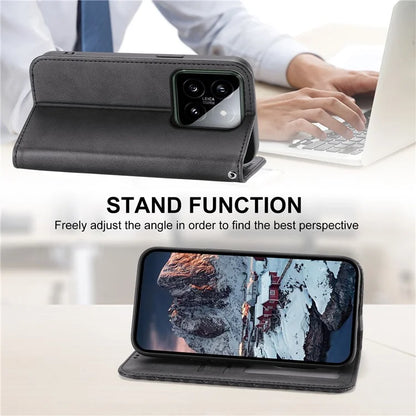 For Xiaomi 14 Phone Case Scratch-proof PU Leather Imprinted Wallet Cover
