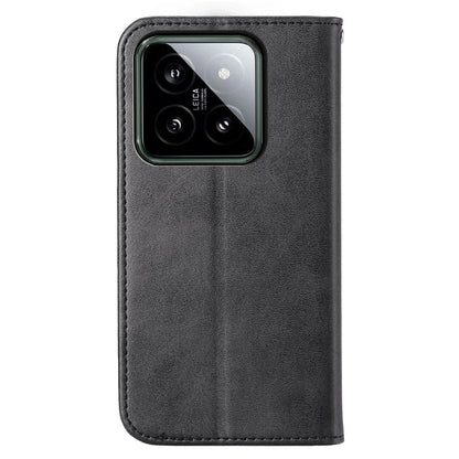 For Xiaomi 14 Phone Case Scratch-proof PU Leather Imprinted Wallet Cover