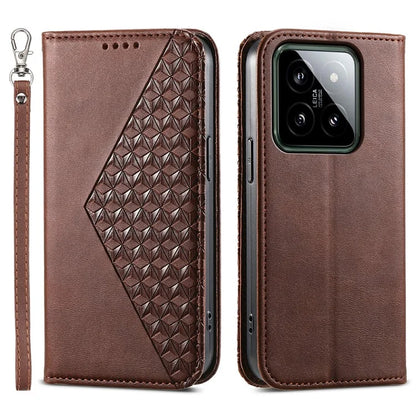 For Xiaomi 14 Phone Case Scratch-proof PU Leather Imprinted Wallet Cover
