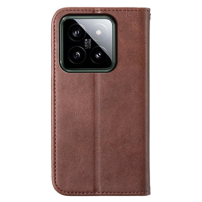 For Xiaomi 14 Phone Case Scratch-proof PU Leather Imprinted Wallet Cover
