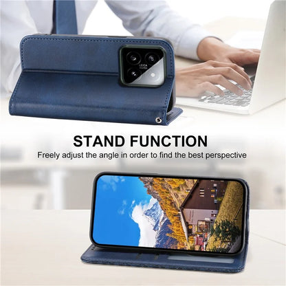 For Xiaomi 14 Phone Case Scratch-proof PU Leather Imprinted Wallet Cover