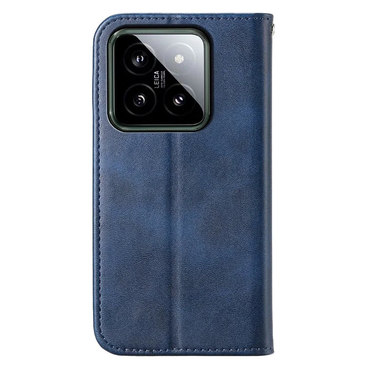 For Xiaomi 14 Phone Case Scratch-proof PU Leather Imprinted Wallet Cover