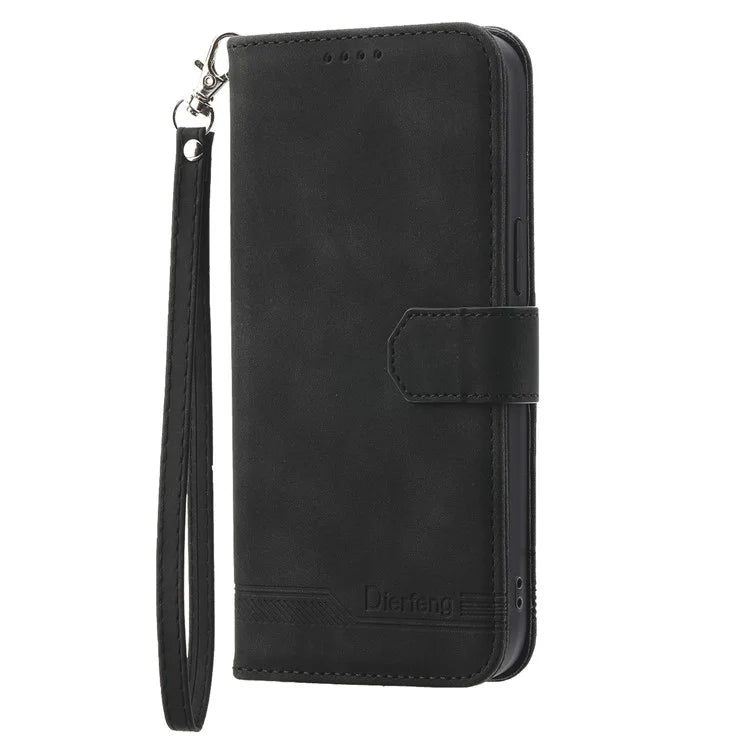 DIERFENG DF-03 For Samsung Galaxy S24 Ultra Case Imprinted Stand PU Leather Phone Protector