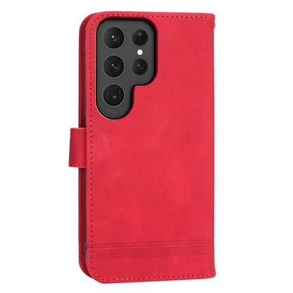 DIERFENG DF-03 For Samsung Galaxy S24 Ultra Case Imprinted Stand PU Leather Phone Protector