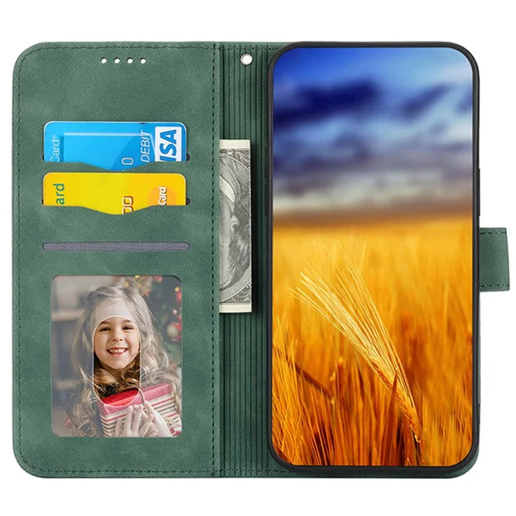 DIERFENG DF-03 For Samsung Galaxy S24 Ultra Case Imprinted Stand PU Leather Phone Protector