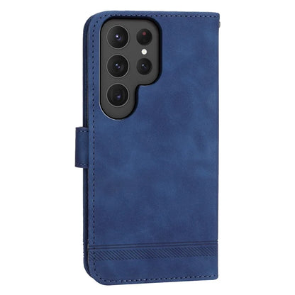 DIERFENG DF-03 For Samsung Galaxy S24 Ultra Case Imprinted Stand PU Leather Phone Protector