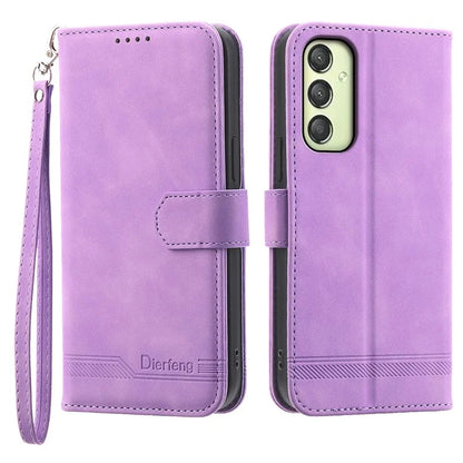 DIERFENG DF-03 For Samsung Galaxy A25 5G (Global) (161.0 x 76.5 x 8.3mm) Case Imprinted Magnetic Phone Stand Cover