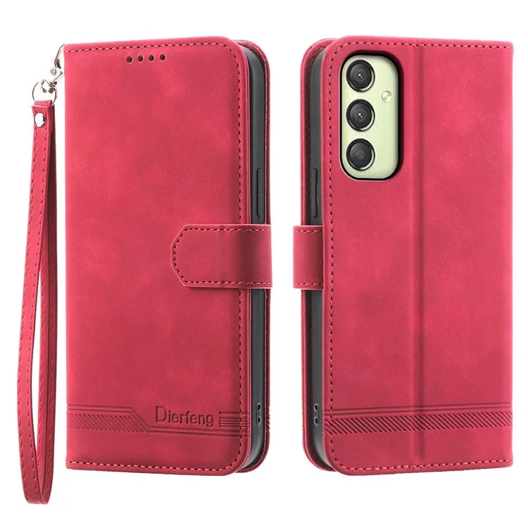 DIERFENG DF-03 For Samsung Galaxy A25 5G (Global) (161.0 x 76.5 x 8.3mm) Case Imprinted Magnetic Phone Stand Cover