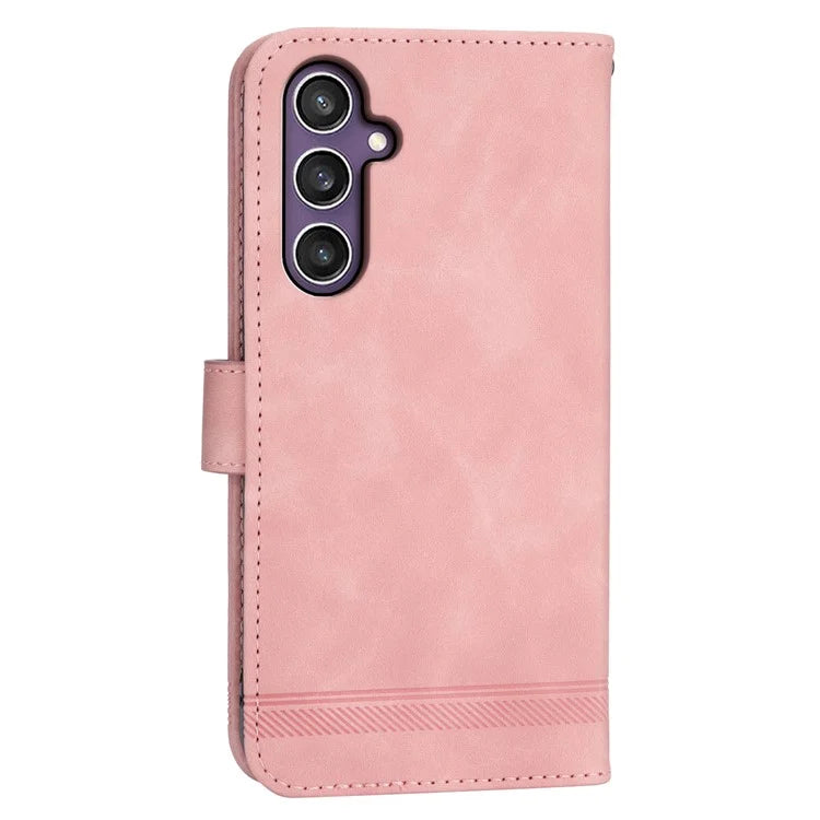 DIERFENG DF-03 For Samsung Galaxy S24+ Case PU Leather Flip Cell Phone Wallet Cover