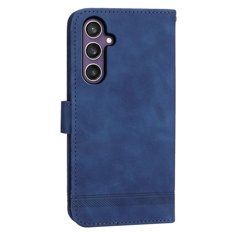 DIERFENG DF-03 For Samsung Galaxy S24+ Case PU Leather Flip Cell Phone Wallet Cover