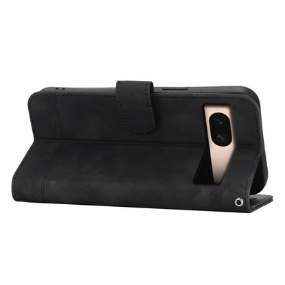 DIERFENG DF-03 For Google Pixel 8a Phone Case PU Leather Anti-fall Stand Cover