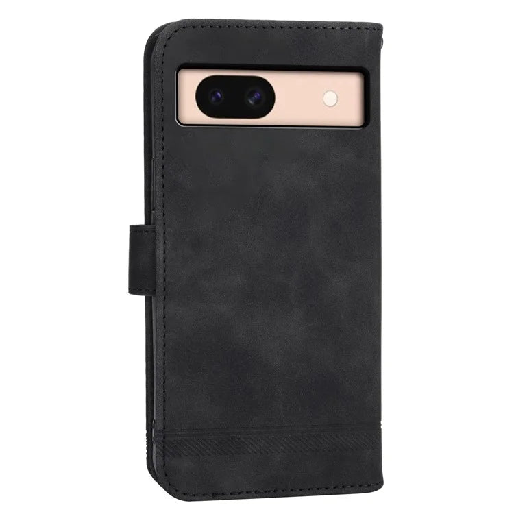 DIERFENG DF-03 For Google Pixel 8a Phone Case PU Leather Anti-fall Stand Cover
