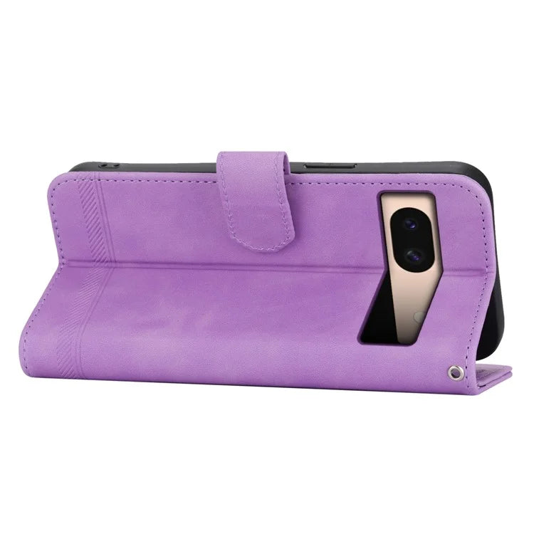 DIERFENG DF-03 For Google Pixel 8a Phone Case PU Leather Anti-fall Stand Cover