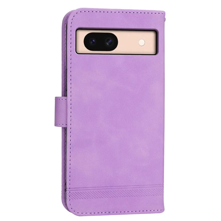 DIERFENG DF-03 For Google Pixel 8a Phone Case PU Leather Anti-fall Stand Cover