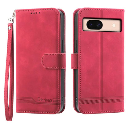 DIERFENG DF-03 For Google Pixel 8a Phone Case PU Leather Anti-fall Stand Cover