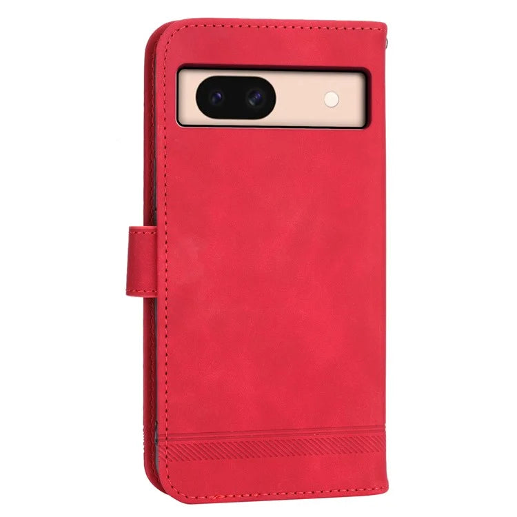 DIERFENG DF-03 For Google Pixel 8a Phone Case PU Leather Anti-fall Stand Cover