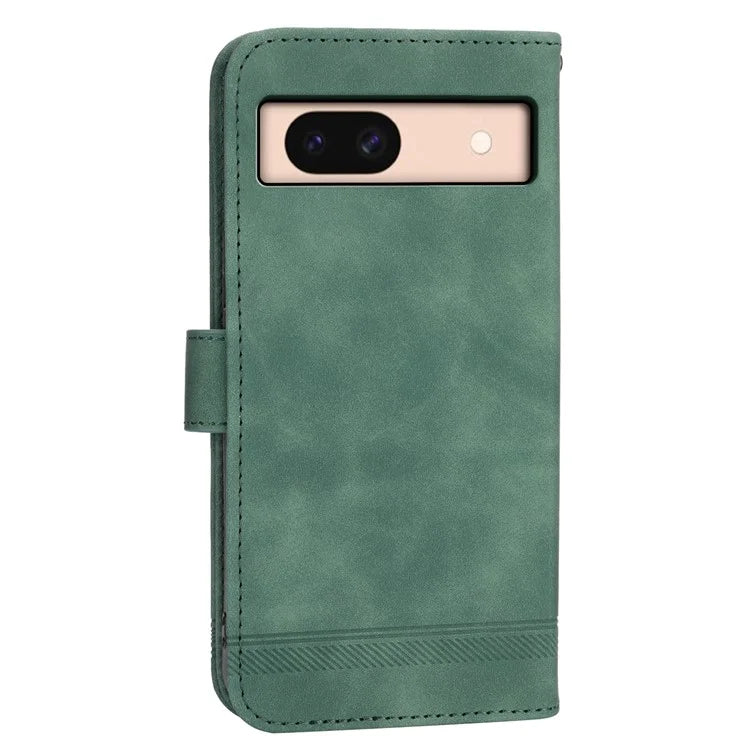 DIERFENG DF-03 For Google Pixel 8a Phone Case PU Leather Anti-fall Stand Cover