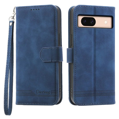 DIERFENG DF-03 For Google Pixel 8a Phone Case PU Leather Anti-fall Stand Cover