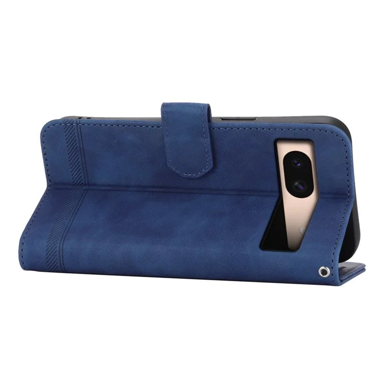 DIERFENG DF-03 For Google Pixel 8a Phone Case PU Leather Anti-fall Stand Cover