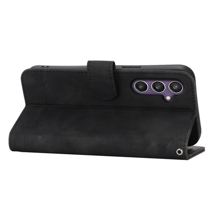 DIERFENG DF-03 For Samsung Galaxy S24 Case Imprinted Stand Phone Cover with Wrist Strap