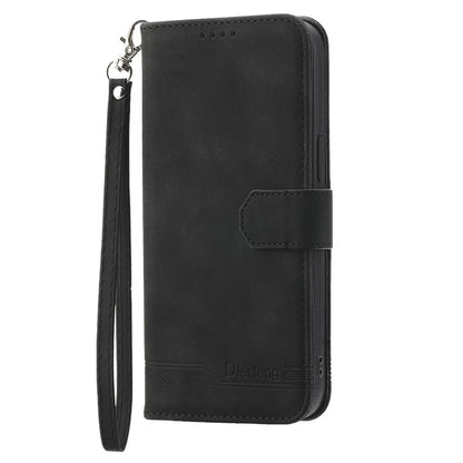 DIERFENG DF-03 For Samsung Galaxy S24 Case Imprinted Stand Phone Cover with Wrist Strap