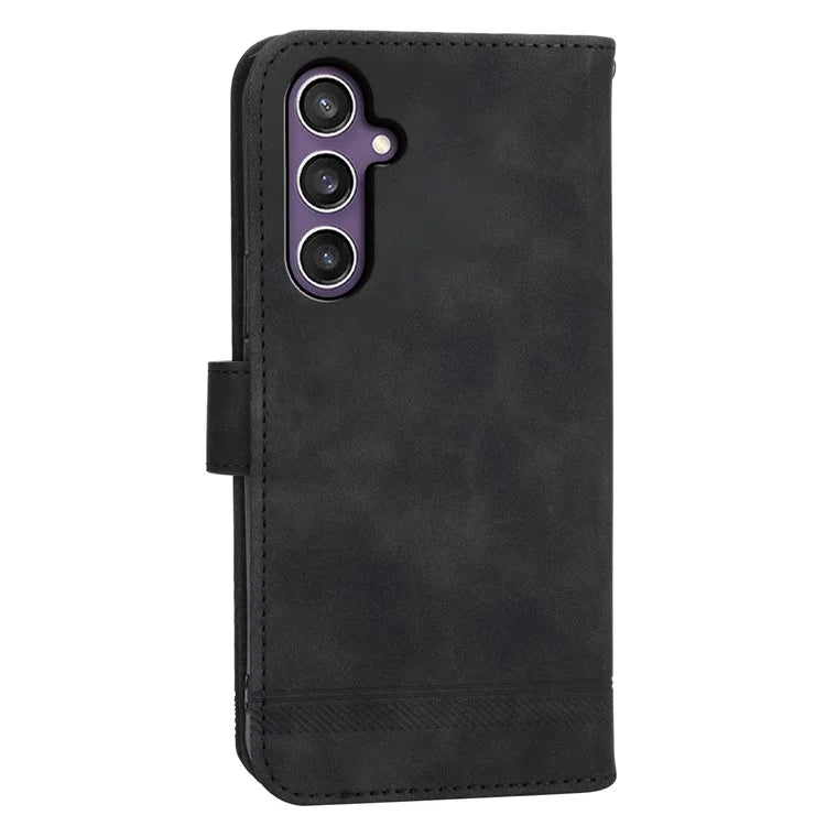 DIERFENG DF-03 For Samsung Galaxy S24 Case Imprinted Stand Phone Cover with Wrist Strap