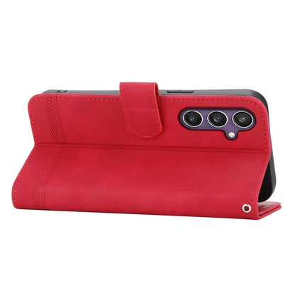 DIERFENG DF-03 For Samsung Galaxy S24 Case Imprinted Stand Phone Cover with Wrist Strap