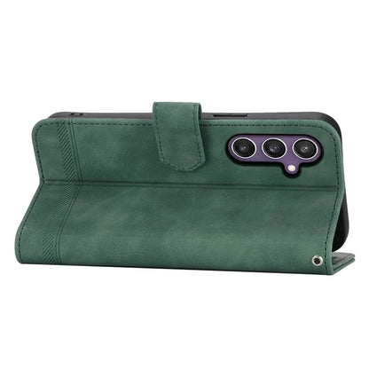 DIERFENG DF-03 For Samsung Galaxy S24 Case Imprinted Stand Phone Cover with Wrist Strap
