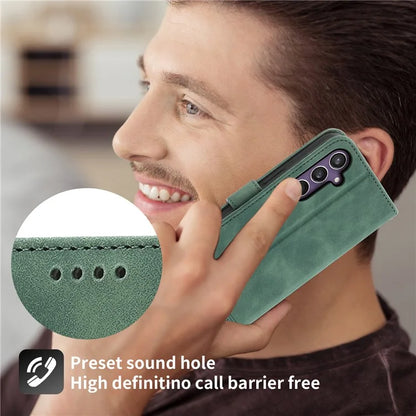 DIERFENG DF-03 For Samsung Galaxy S24 Case Imprinted Stand Phone Cover with Wrist Strap