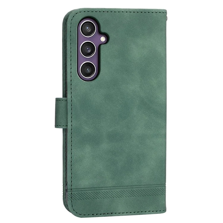 DIERFENG DF-03 For Samsung Galaxy S24 Case Imprinted Stand Phone Cover with Wrist Strap