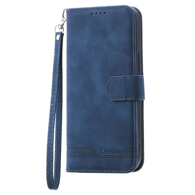 DIERFENG DF-03 For Samsung Galaxy S24 Case Imprinted Stand Phone Cover with Wrist Strap