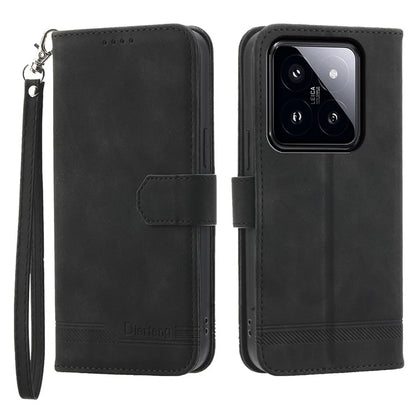 DIERFENG DF-03 For Xiaomi 14 Pro Case Scratch-resistant PU Leather Phone Stand Cover