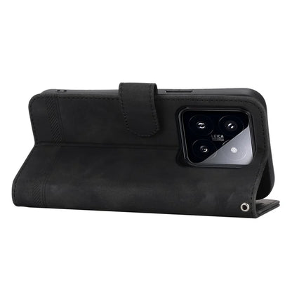 DIERFENG DF-03 For Xiaomi 14 Pro Case Scratch-resistant PU Leather Phone Stand Cover
