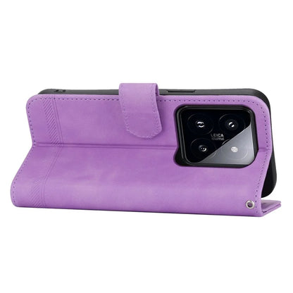 DIERFENG DF-03 For Xiaomi 14 Pro Case Scratch-resistant PU Leather Phone Stand Cover