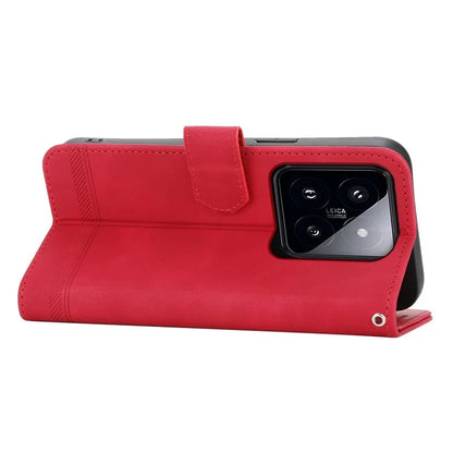 DIERFENG DF-03 For Xiaomi 14 Pro Case Scratch-resistant PU Leather Phone Stand Cover
