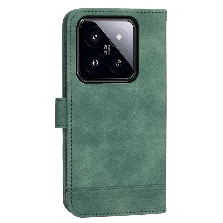 DIERFENG DF-03 For Xiaomi 14 Pro Case Scratch-resistant PU Leather Phone Stand Cover