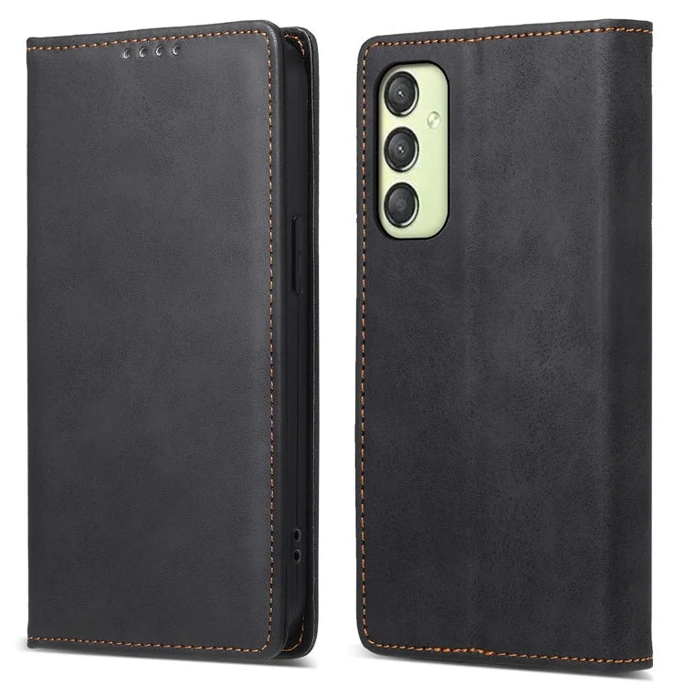 DF-05 For Samsung Galaxy A25 5G (Global) (161.0 x 76.5 x 8.3mm) Cell Phone Case RFID Blocking PU Leather Stand Cover