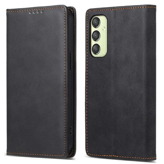 DF-05 For Samsung Galaxy A25 5G (Global) (161.0 x 76.5 x 8.3mm) Cell Phone Case RFID Blocking PU Leather Stand Cover