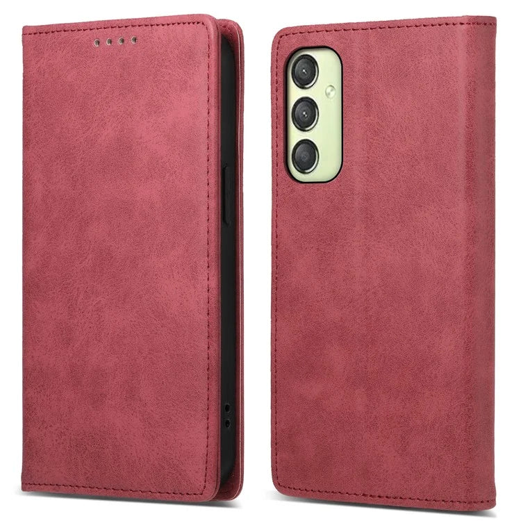 DF-05 For Samsung Galaxy A25 5G (Global) (161.0 x 76.5 x 8.3mm) Cell Phone Case RFID Blocking PU Leather Stand Cover