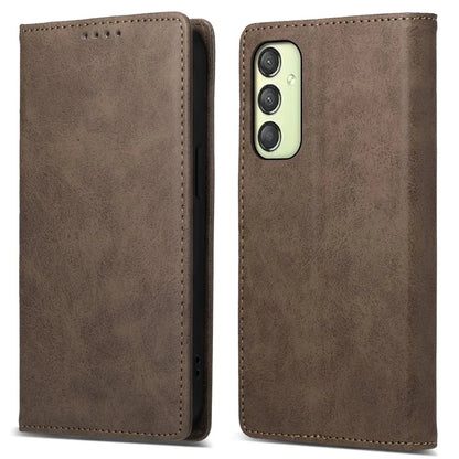 DF-05 For Samsung Galaxy A25 5G (Global) (161.0 x 76.5 x 8.3mm) Cell Phone Case RFID Blocking PU Leather Stand Cover