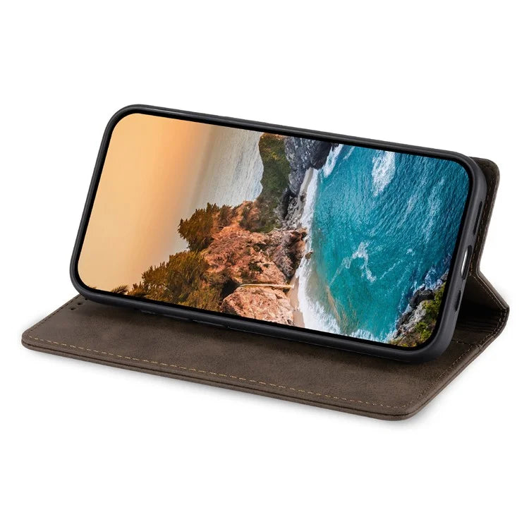 DF-05 For Samsung Galaxy A25 5G (Global) (161.0 x 76.5 x 8.3mm) Cell Phone Case RFID Blocking PU Leather Stand Cover